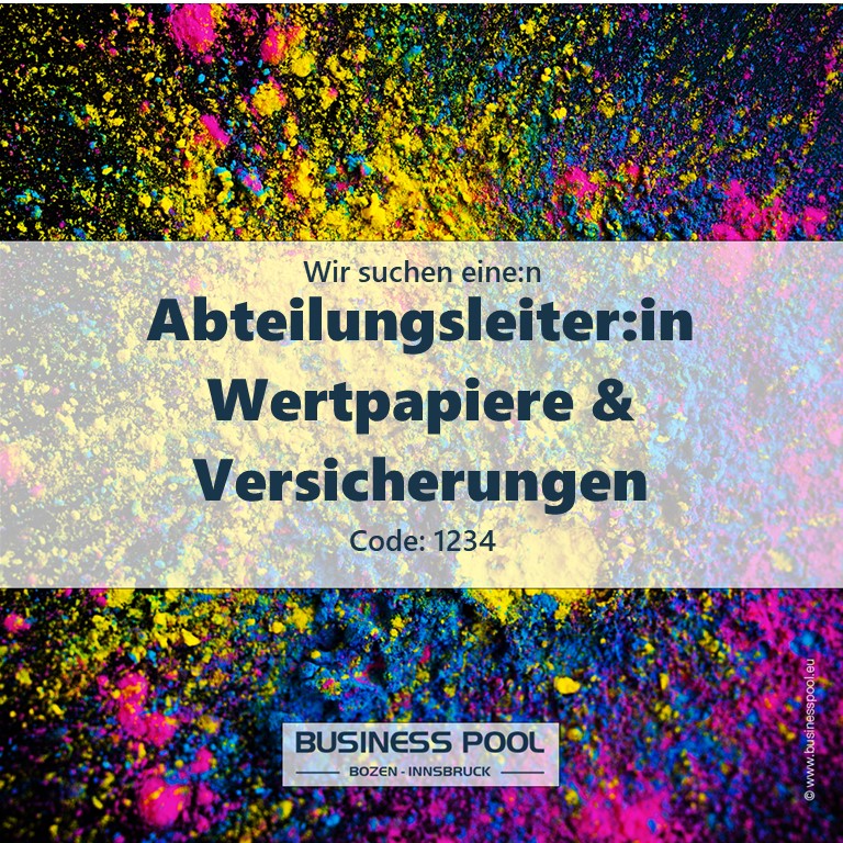 Abteilungsleiter:in Wertpapiere und Versicherungen