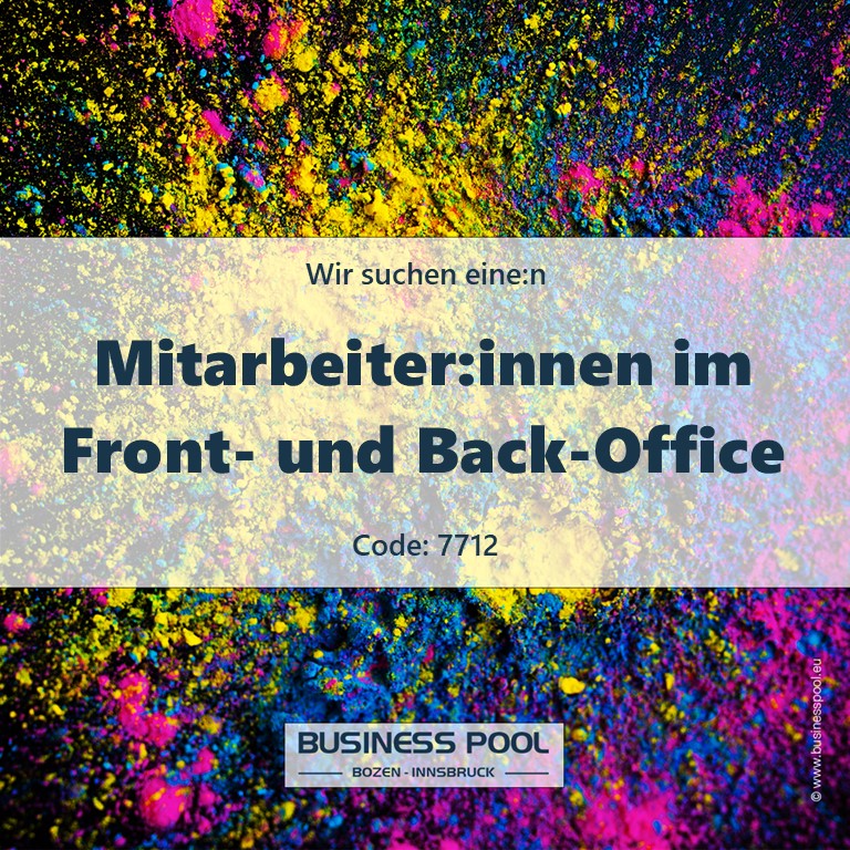 Mitarbeiter:innen im Front- und Back-Office