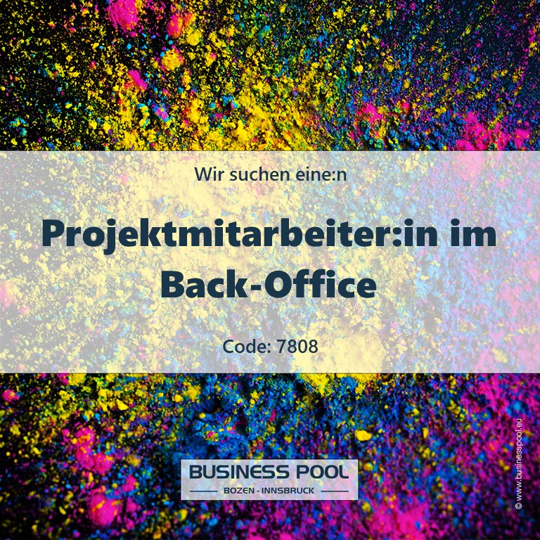 Projektmitarbeiter:in im Back-Office